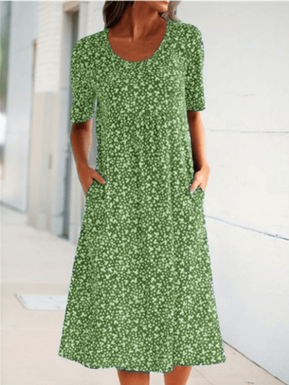Dove | Round Neck Floral Dress