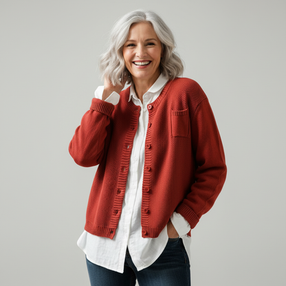 Francine – Cosy Knit Button-Up Cardigan