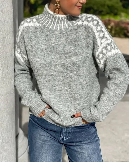 Jessica – Nordic Knit Turtleneck Jumper