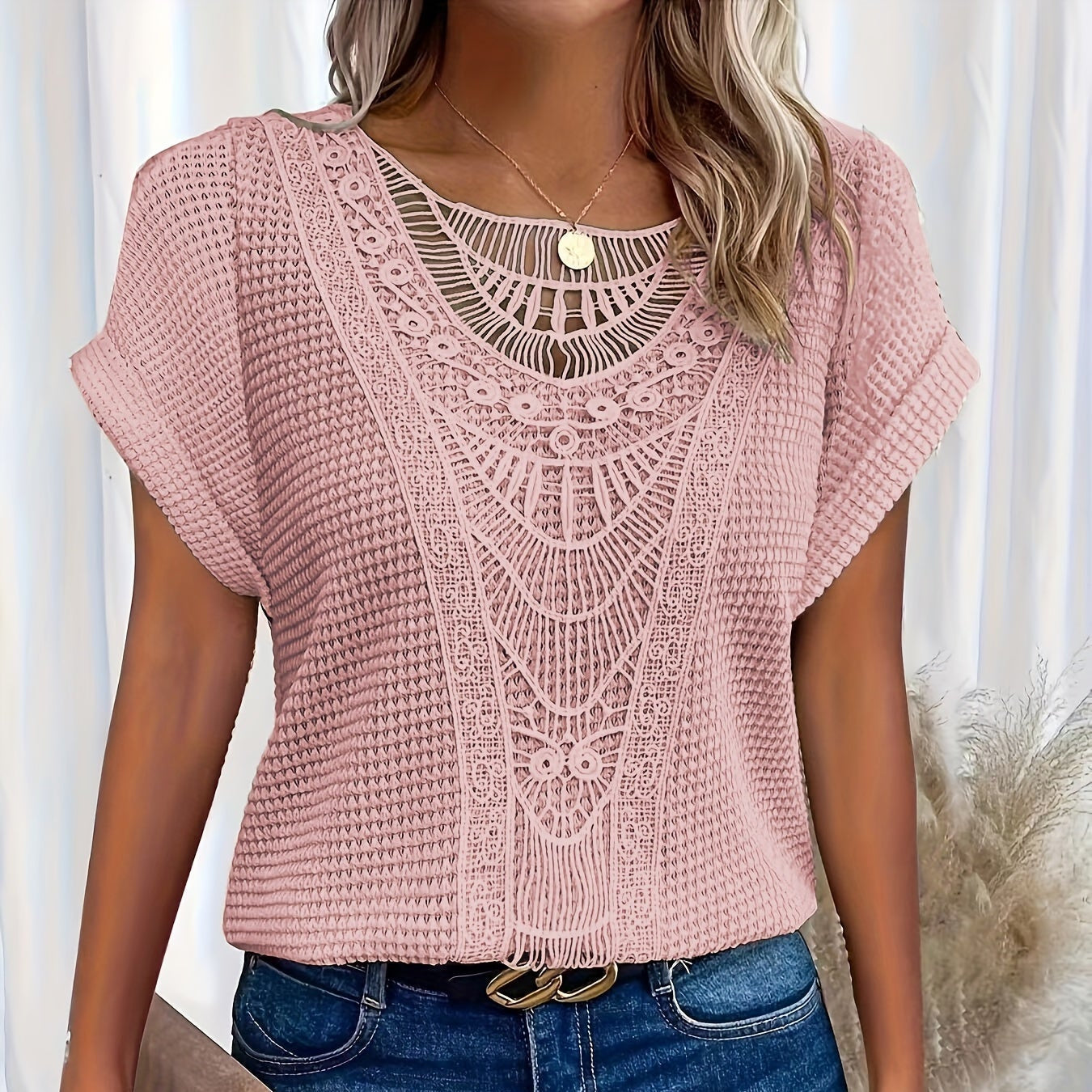 Violet | Detailed Knitted Top