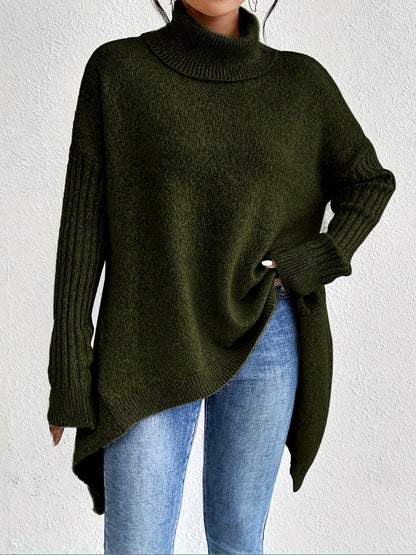 Karen – Oversized Turtleneck Knit Jumper