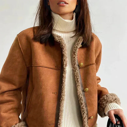Sharlene – Cosy Faux-Shearling Lined Jacket