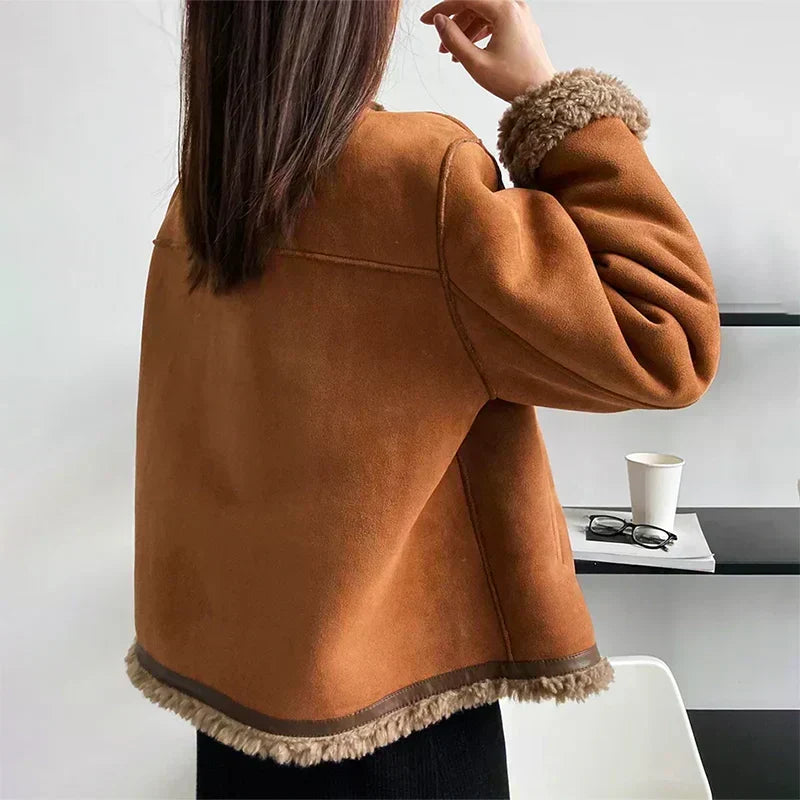 Sharlene – Cosy Faux-Shearling Lined Jacket