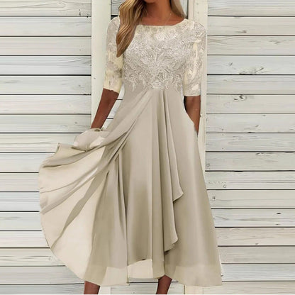 Zinnia | Elegant Lace Midi Dress