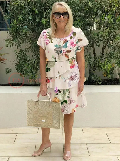 Denver | Pleated Ruffled Floral Dress