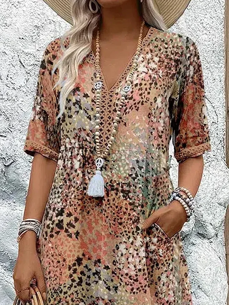Virginia – Vibrant Print Midi Dress