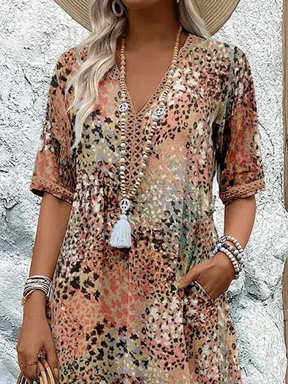 Virginia – Vibrant Print Midi Dress