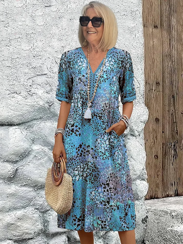 Virginia – Vibrant Print Midi Dress