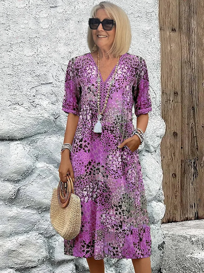 Virginia – Vibrant Print Midi Dress