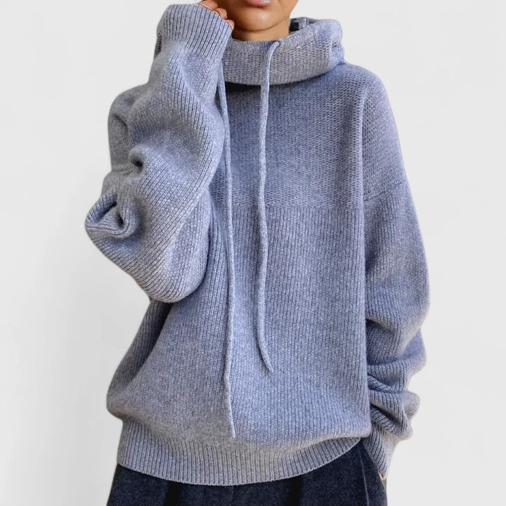 Glenda – Relaxed Knit Hooded Pullover