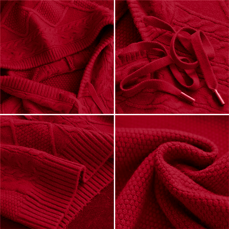 Jessica – Cable Knit Hooded Jumper