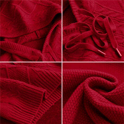 Jessica – Cable Knit Hooded Jumper