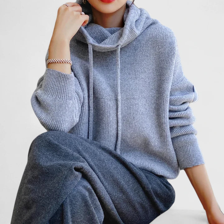 Glenda – Relaxed Knit Hooded Pullover