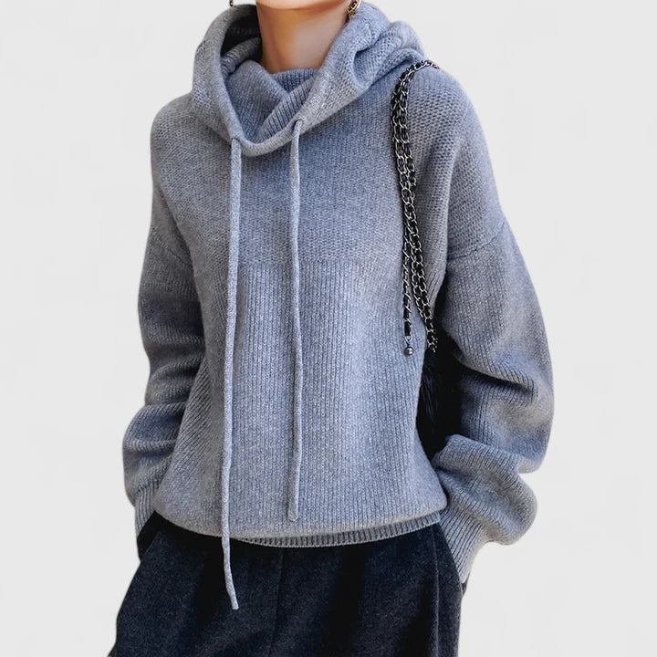 Glenda – Relaxed Knit Hooded Pullover