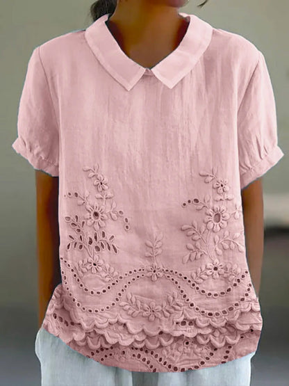 Janie | Floral Embroidered Shirt
