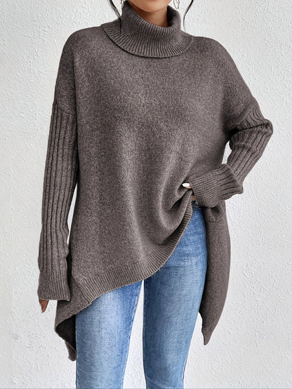 Karen – Oversized Turtleneck Knit Jumper