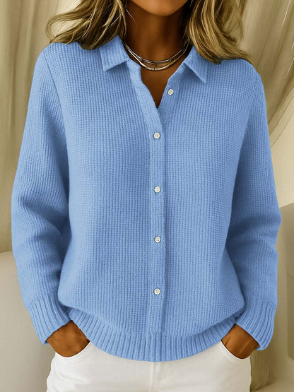Rae – Textured Knit Button-Up Cardigan