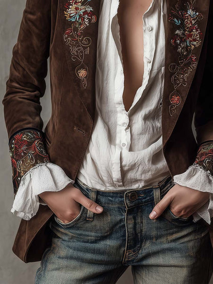 Katherine – Embroidered Boho Blazer