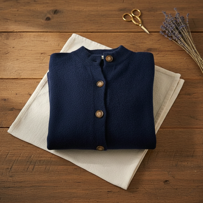 Donna – Button-Up Collared Knit Cardigan