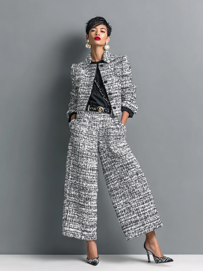 Zelda – Tweed-Look Tailored Co-ord Set