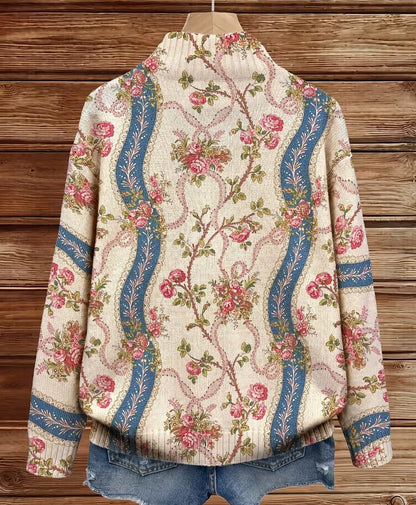 Kathleen – Floral Print Zip-Up Jacket