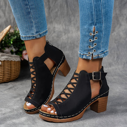 Vicky | Lattice-Heel Sandals