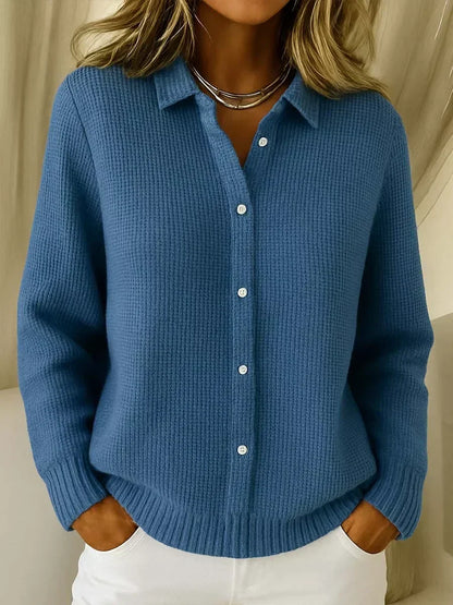 Rae – Textured Knit Button-Up Cardigan