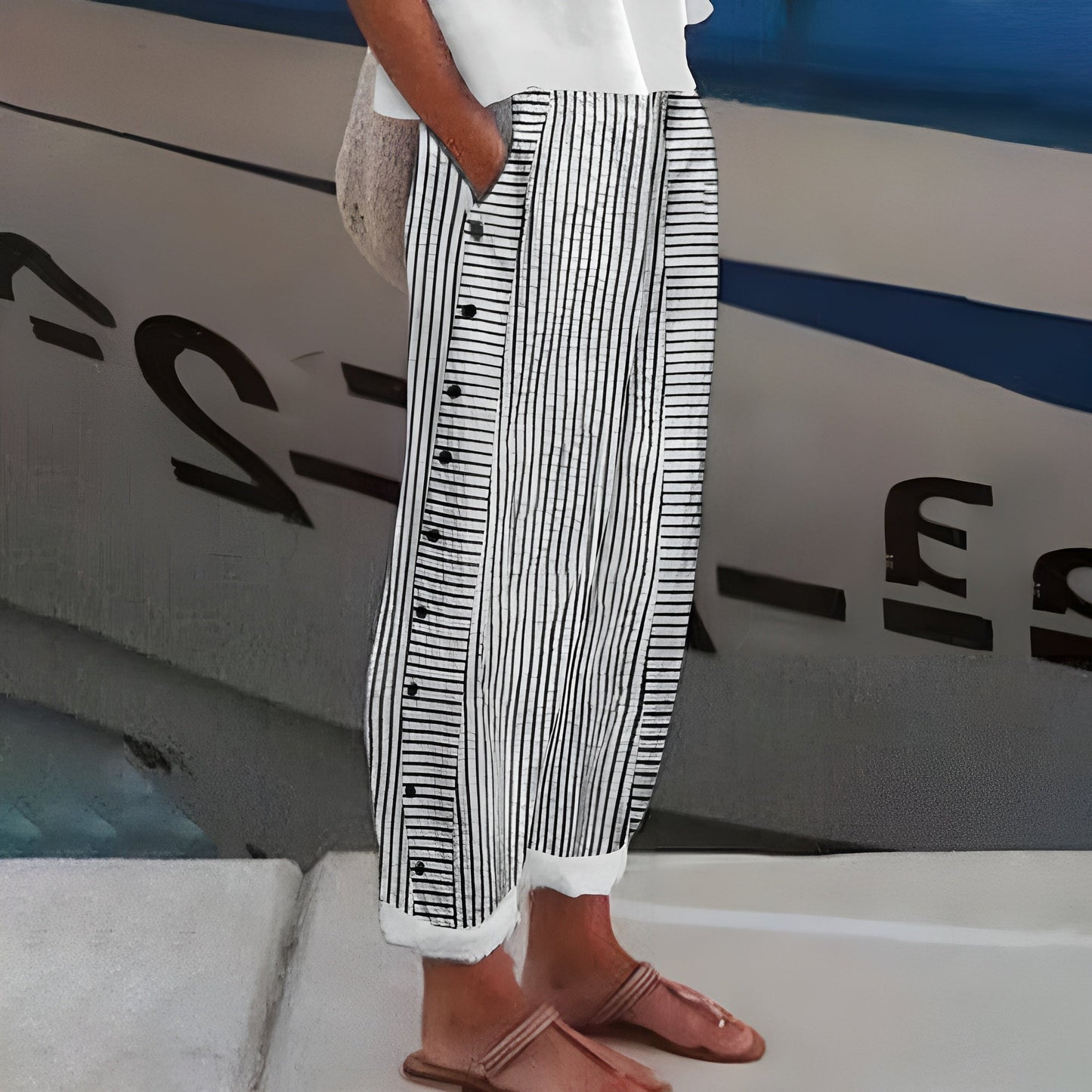 Belinda | Stylish Summer Striped Pants