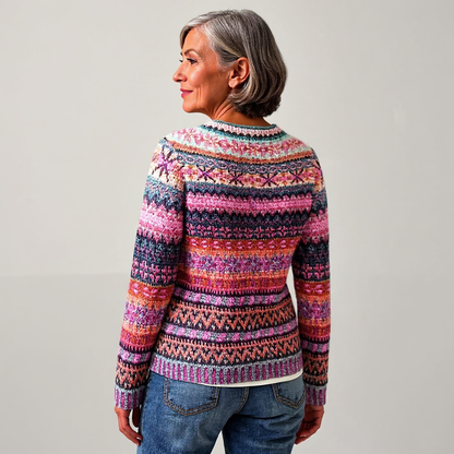 Hazel – Striped Knit Round Neck Jumper