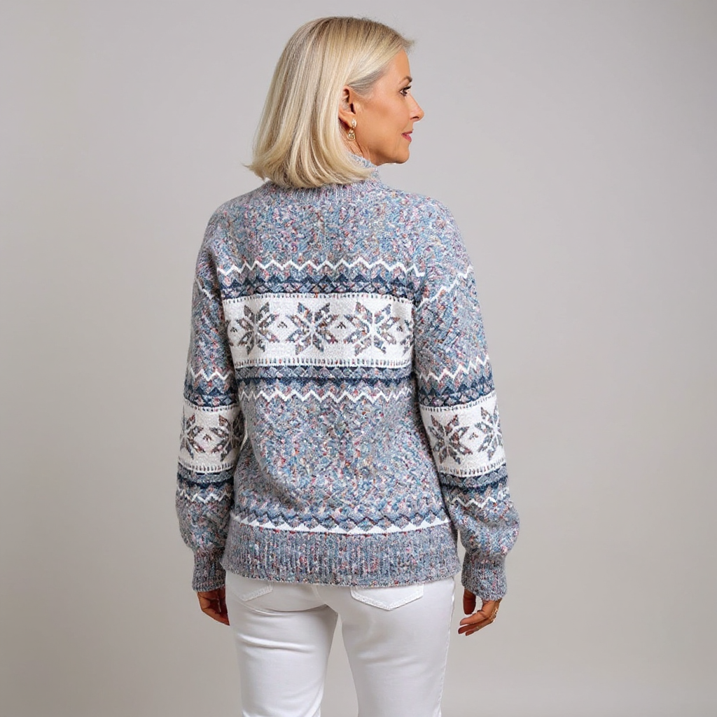 Catherine – Nordic Snowflake Knit Jumper