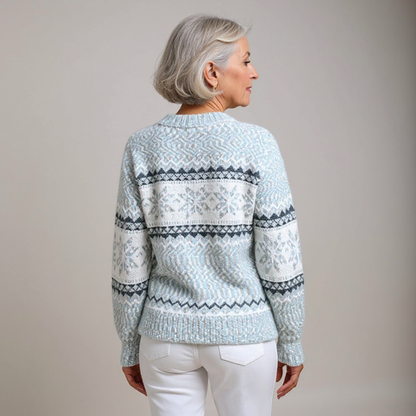 Catherine – Nordic Snowflake Knit Jumper