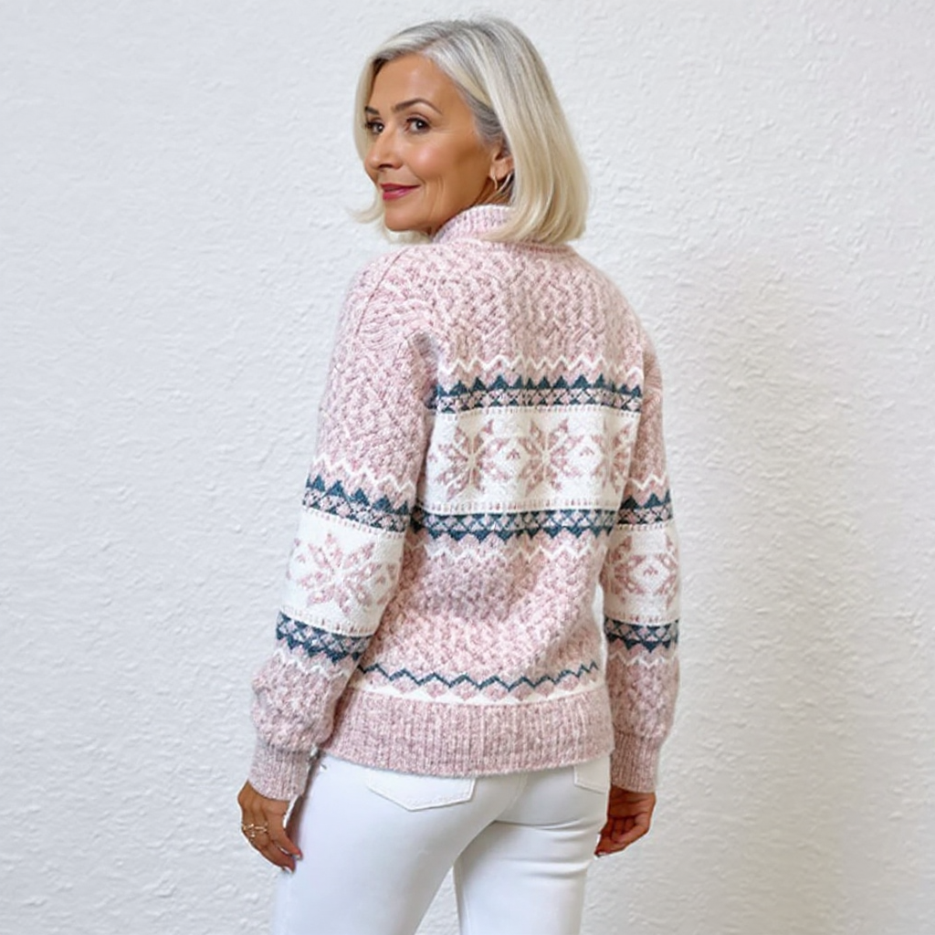 Catherine – Nordic Snowflake Knit Jumper