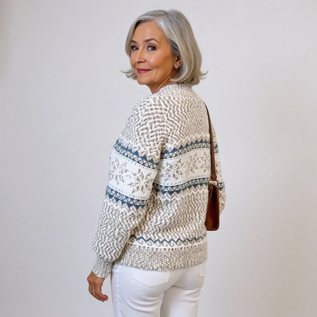 Catherine – Nordic Snowflake Knit Jumper