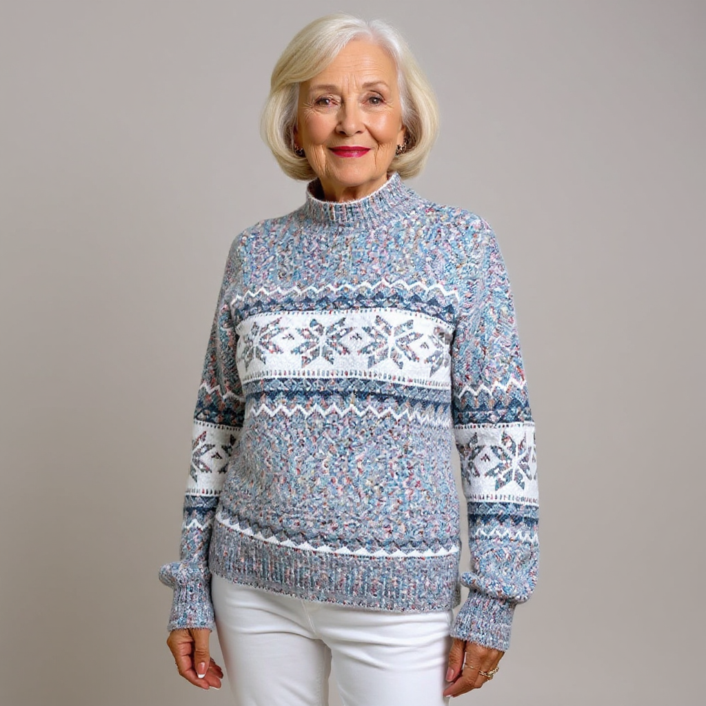 Catherine – Nordic Snowflake Knit Jumper