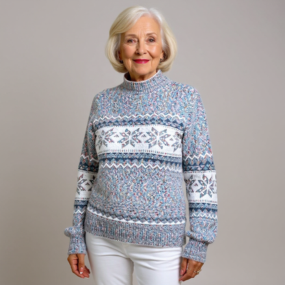Catherine – Nordic Snowflake Knit Jumper