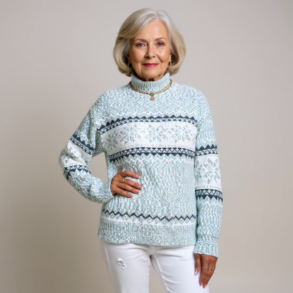 Catherine – Nordic Snowflake Knit Jumper