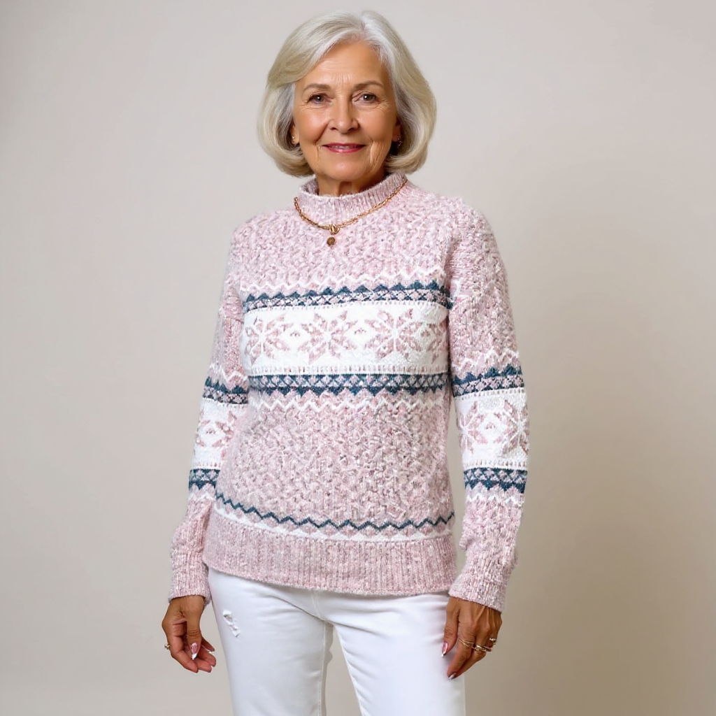Catherine – Nordic Snowflake Knit Jumper