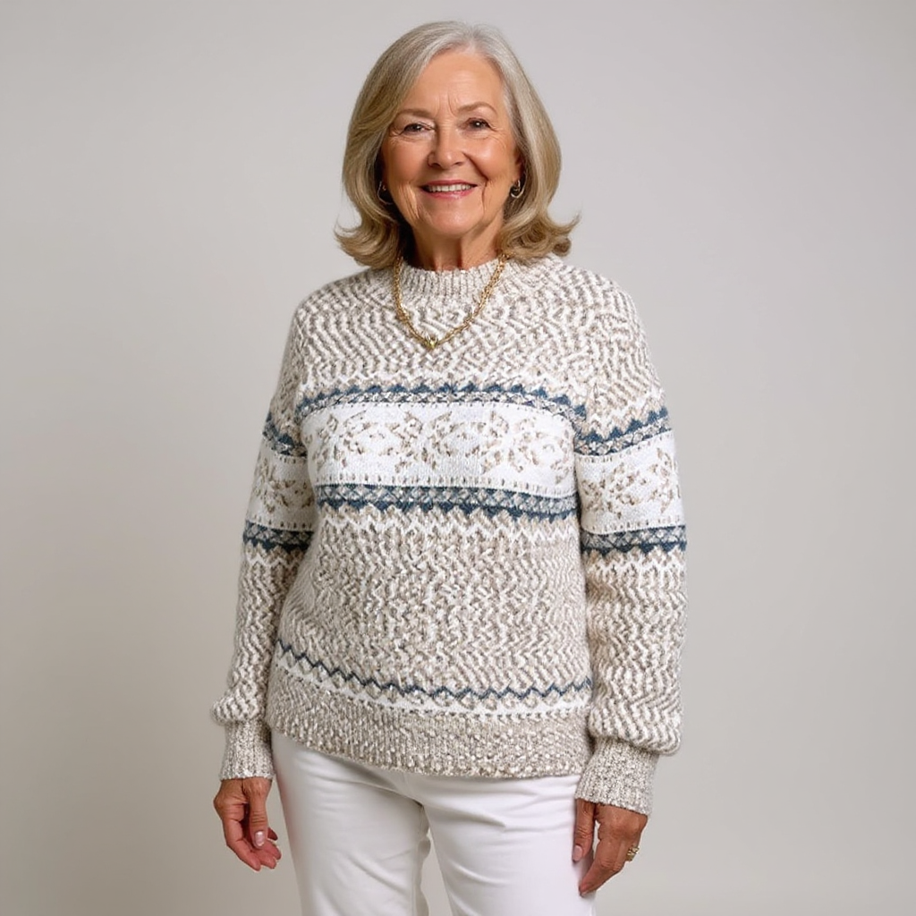 Catherine – Nordic Snowflake Knit Jumper