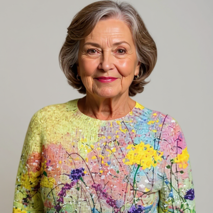 Lindsey – Wildflower Print Long Sleeve Jumper