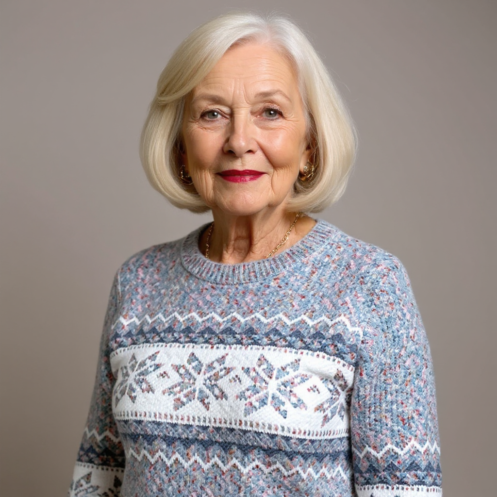 Catherine – Nordic Snowflake Knit Jumper