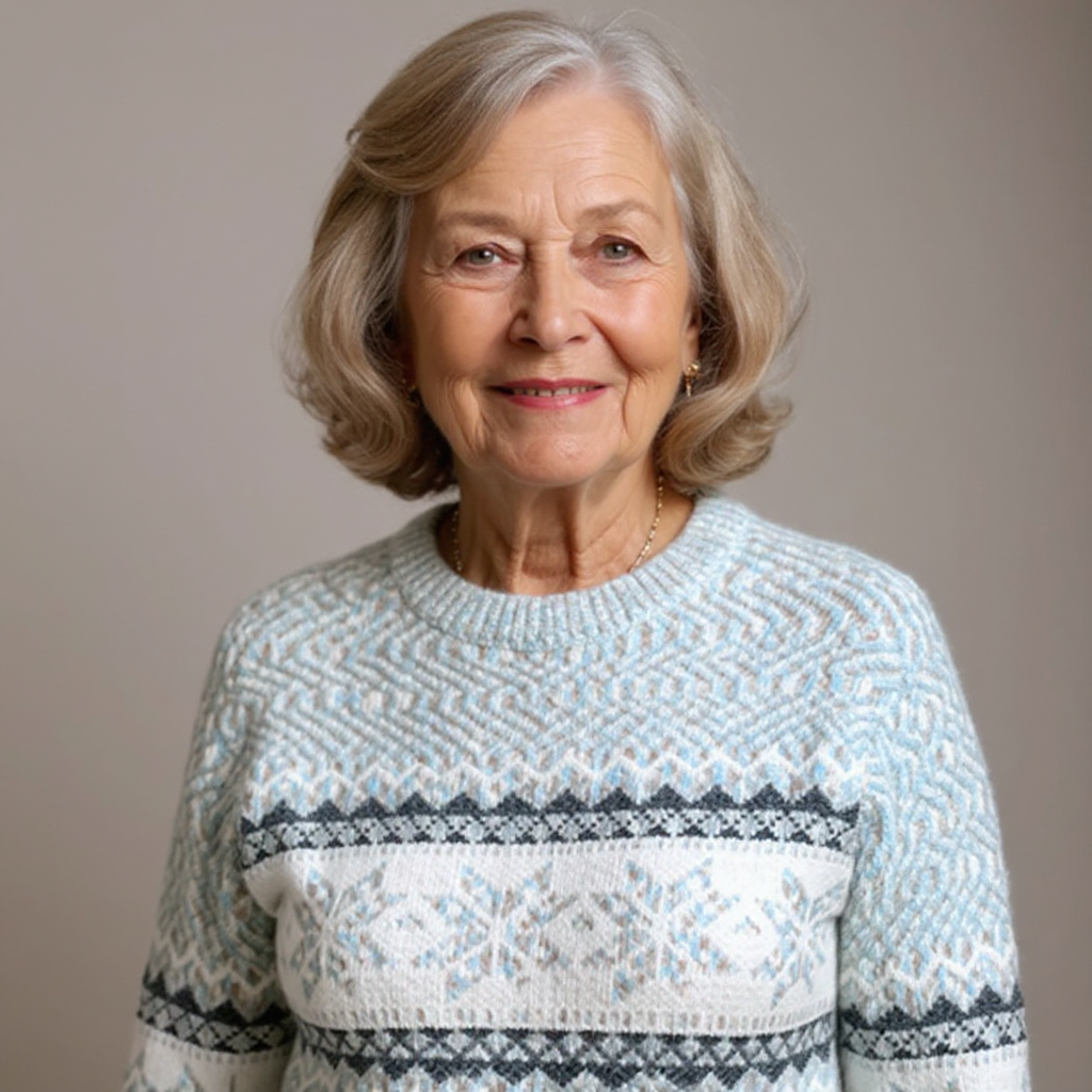 Catherine – Nordic Snowflake Knit Jumper