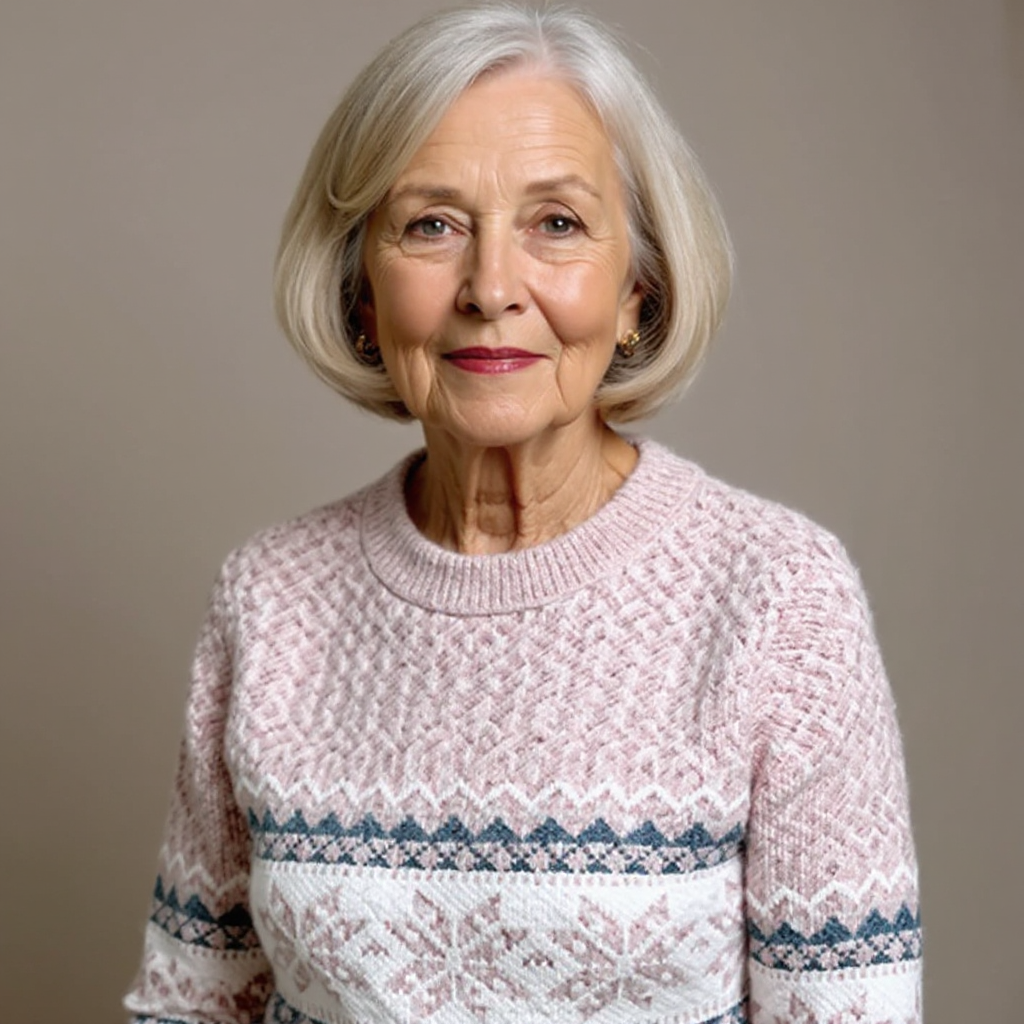 Catherine – Nordic Snowflake Knit Jumper