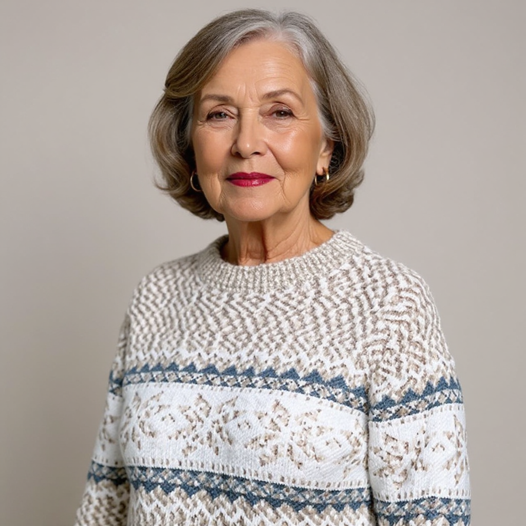 Catherine – Nordic Snowflake Knit Jumper