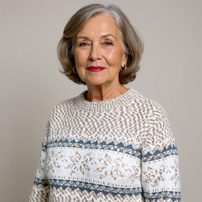 Catherine – Nordic Snowflake Knit Jumper