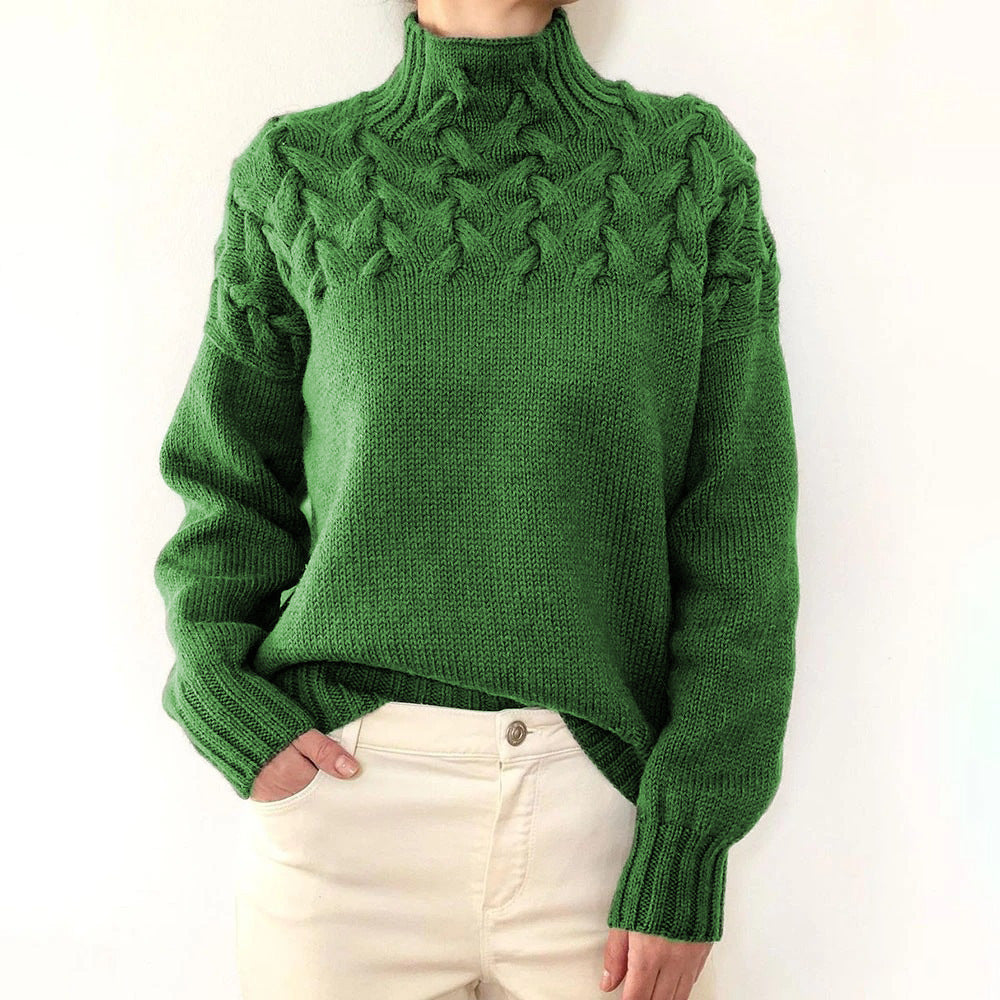 Myra – Cable Knit Turtleneck Jumper