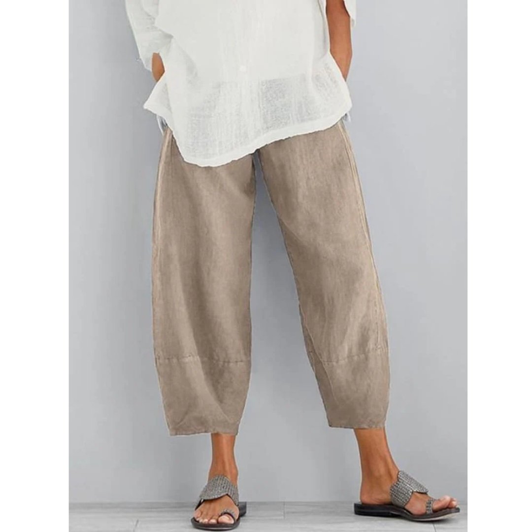 Sarah – Cropped Lantern-Leg Relaxed Pants