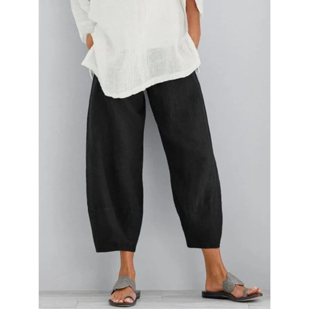 Sarah – Cropped Lantern-Leg Relaxed Pants