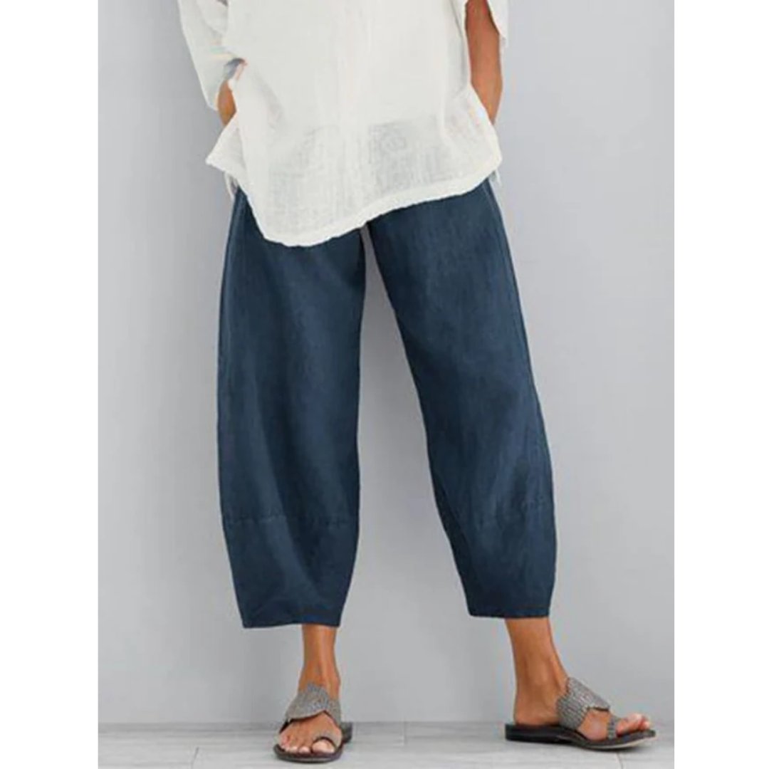 Sarah – Cropped Lantern-Leg Relaxed Pants