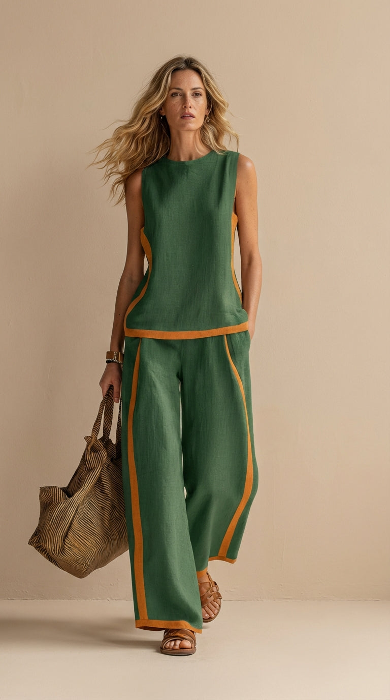 Judy | Breezy Linen-Look Two-Piece Set