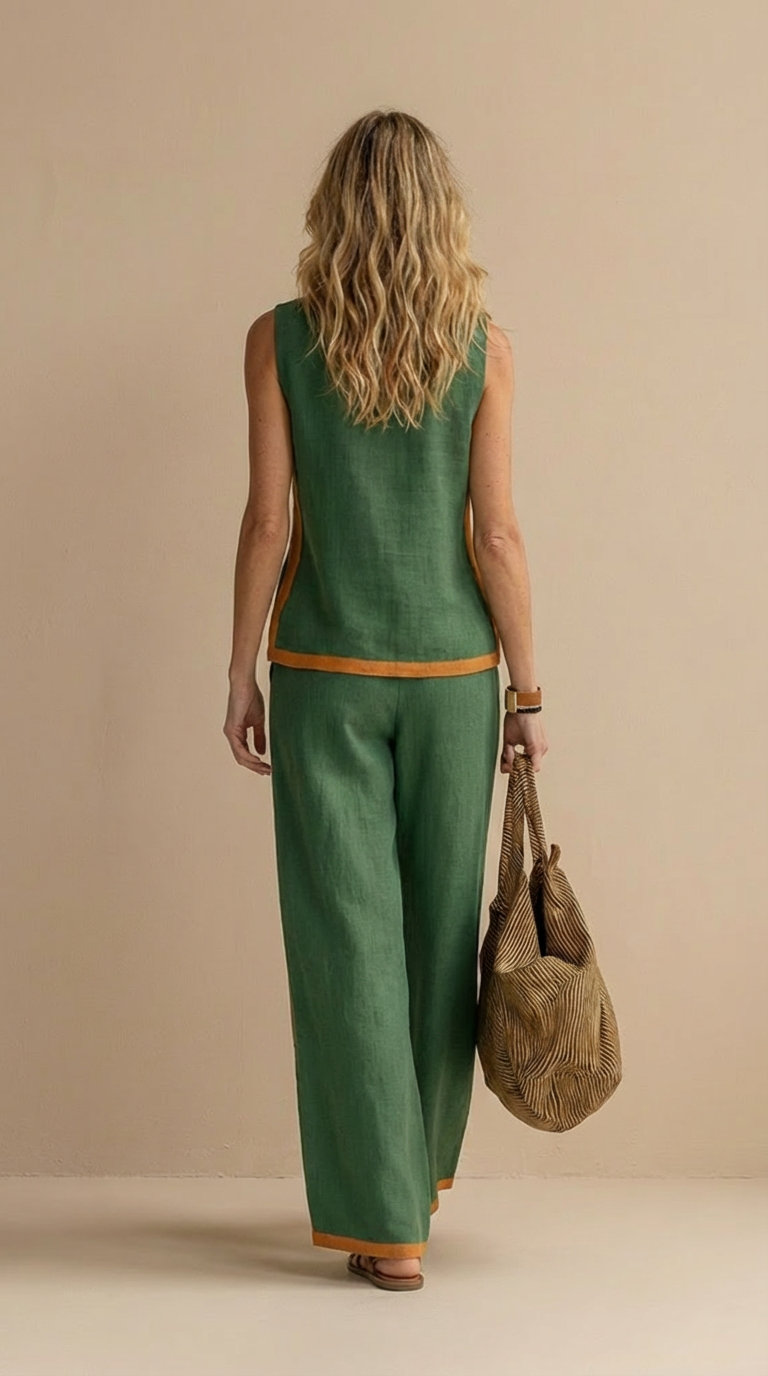 Judy | Breezy Linen-Look Two-Piece Set